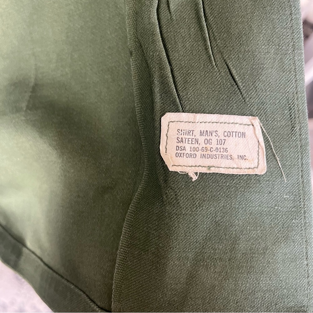 Vietnam-era vintage US Army cotton sateen utility shirt - Picture 6 of 7